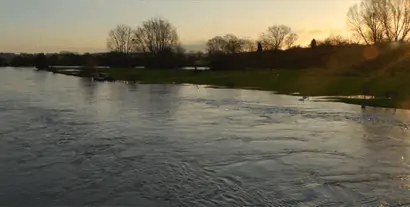 Flooding on the banks of the river Thames